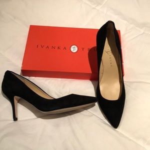 Ivanka Trump black suede Natalie pump